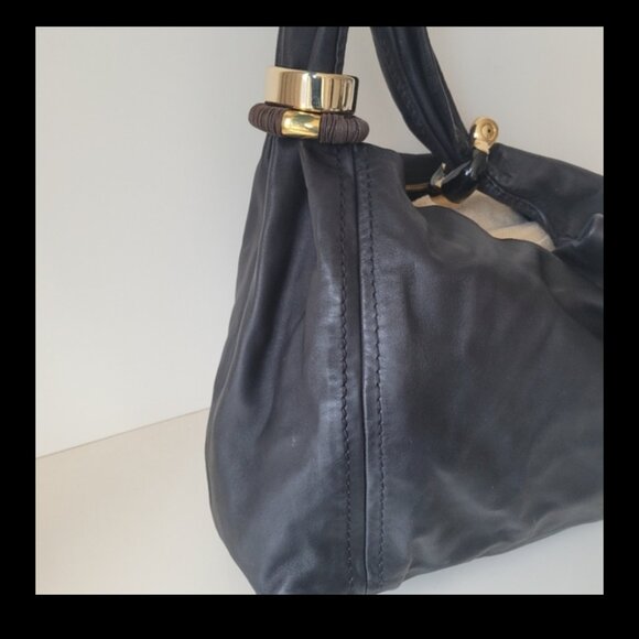 JIMMY CHOO Hobo Bracelet Black Leather Bag - Picture 10 of 16